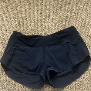 Women's Lululemon Navy Blue Low Rise Speed Up Shorts